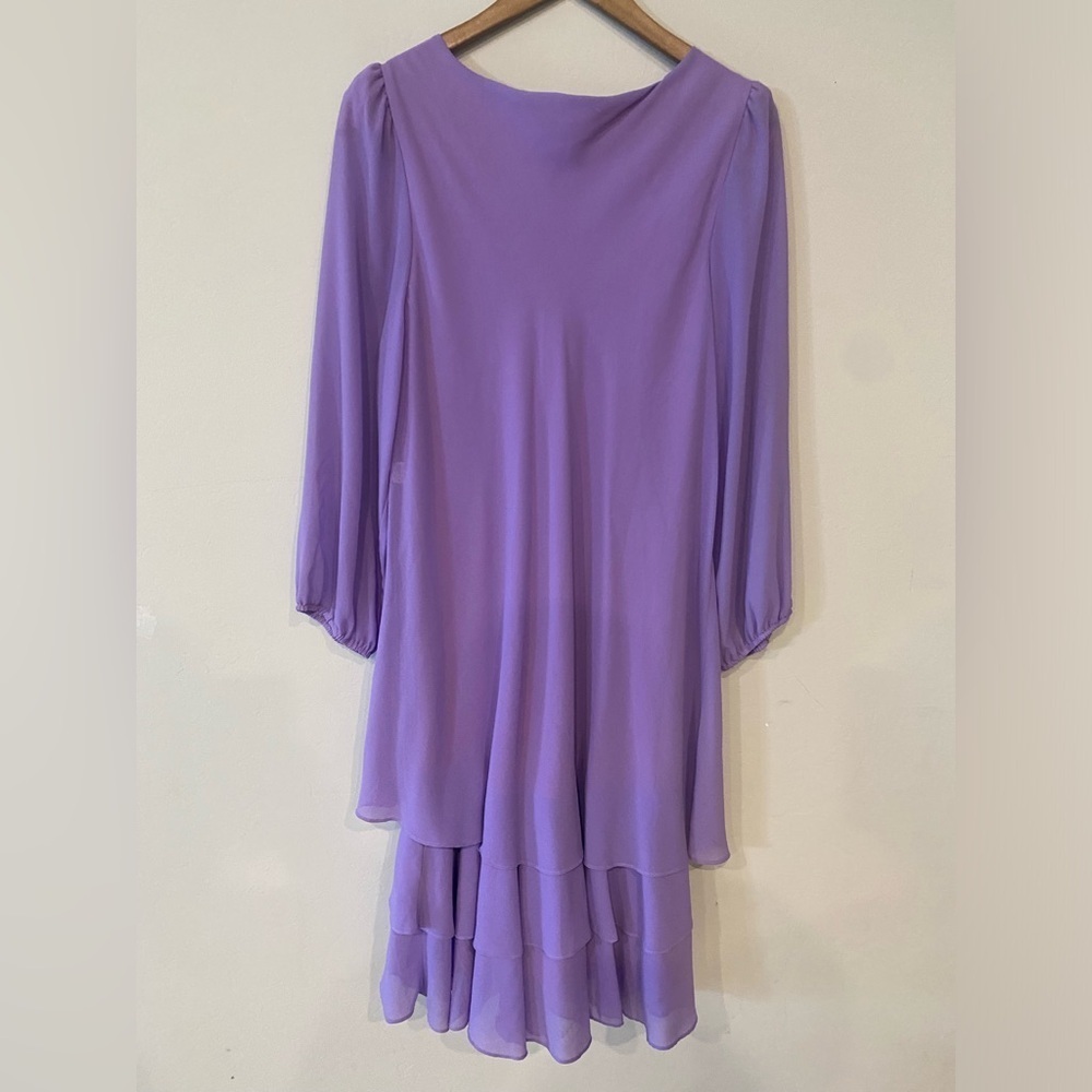 John’s Girl - Purple Tired ruffle midi dress - Picture 10 of 11